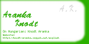 aranka knodt business card